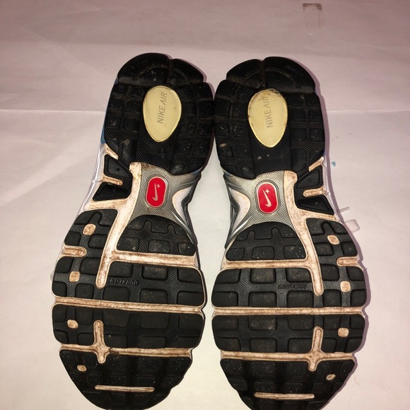 Nike Air + Moto 9 Mens Running Shoes Sneakers Silver Black Blue Size US 10.5 - Picture 3 of 10